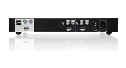 IOGEAR 2-Port DisplayPort Secure KVM Desktop Switch 4K UHD - USB Smart Card - CAC Biometrics Support - One Console Controls 2 Secure Computers (TAA) - GCS1412TAA3