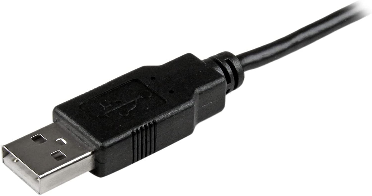 StarTech.com 6 ft Mobile Charge Sync USB to Slim Micro USB Cable - Phones &amp; Tablets - A to Micro B M/M - Thin Micro USB Charging Cable (USBAUB6BK) 6 ft / 2m Black
