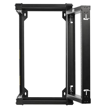 Tripp Lite 16U Wall-Mount Open Frame Server Rack Enclosure, 2-Post, Hinged Front, Heavy-Duty Steel, 12-24 Threaded & Numbered Mounting Holes, 5-Year Warranty (SRWO16US)