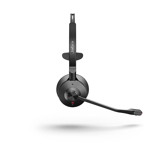 Jabra Engage 55 Mono Wireless Headset with Link 400 USB-A DECT Adapter - Noise-Cancelling Mic, Extensive Range - Certified for Google Meet and Zoom, Works with All Other Leading Platforms- Black UC (USB-A) Mono