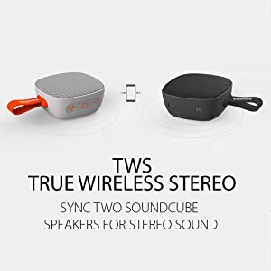 VisionTek SoundCube Wireless Bluetooth Speaker – (Black) with IPX7 Waterproof Rating, Bluetooth 5.0, 6+ Hour Playtime, Built-in Mic, TWS Support, Compatible with Phone/Tablet/TV/Laptop (901313)