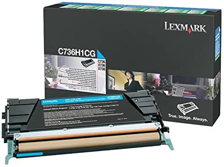 Lexmark C736H1CG Cyan High Yield Return Program Toner Cartridge