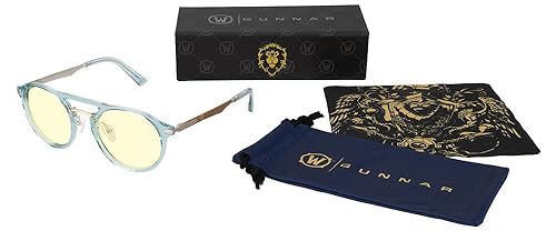 Gunnar Unisex's World of Warcraft Alliance Edition Gaming Glasses, Onyx, 53mm