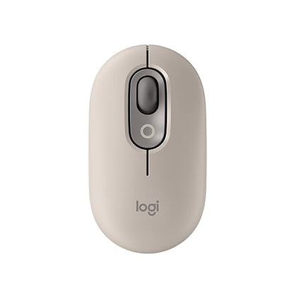 Logitech POP Mouse, Wireless Mouse with Customizable Emojis, SilentTouch Technology, Precision/Speed Scroll, Compact Design, Bluetooth, Multi-Device, OS Compatible - Mist Mist POP Mouse
