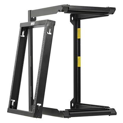 Tripp Lite 16U Wall-Mount Open Frame Server Rack Enclosure, 2-Post, Hinged Front, Heavy-Duty Steel, 12-24 Threaded & Numbered Mounting Holes, 5-Year Warranty (SRWO16US)