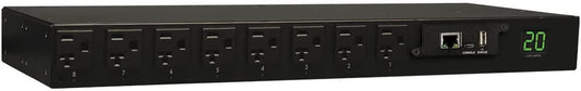 Tripp Lite PDUMH20NET PDU Switched 120V 20A 5-15/20R 16 Outlet L5-20P Horizontal 1URM Switched (16 Outlet)