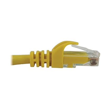 Tripp Lite Cat6a 10G Ethernet Cable, Snagless Molded UTP Network Patch Cable (RJ45 M/M), Yellow, 1 Foot / 0.3 Meters, Manufacturer's Warranty (N261-001-YW)
