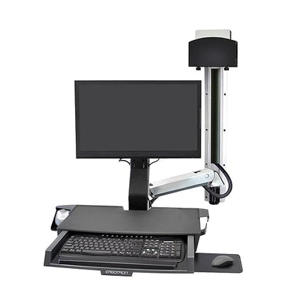 Ergotron 45-594-026 StyleView Combo Arm System with Worksurface and CPU Holder