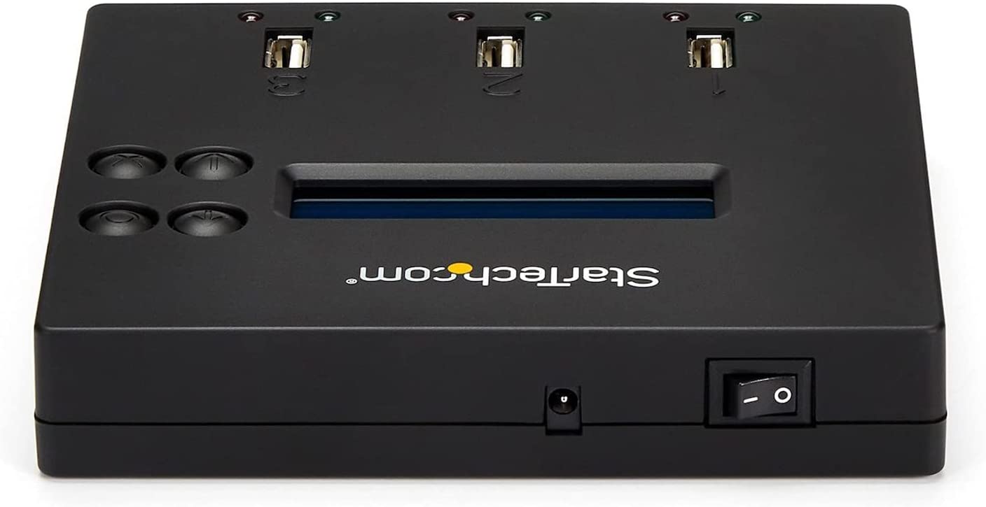 StarTech.com 1:2 Standalone USB Duplicator &amp; Eraser - Flash Drives - TAA Compliant - USB 2.0 Memory Stick Duplicator Eraser - StarTech.com 1:2 Standalone USB 2.0 Flash Drive Duplicator and Eraser
