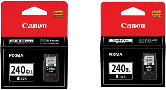 Canon PG-240 XXL Black Ink Cartridge &amp; PG-240 XL Black Ink Catridge Compatible to Printer MG2120, MG3120, MG4120, MX512, MX432, MX372, MX522, MX452, MG3520, MG3620, MX472, MX532, TS5120 Black Ink + Black Ink