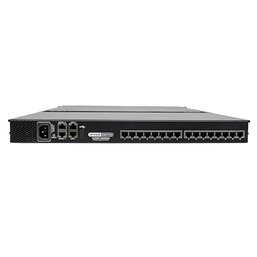Y417U Tripp Lite 16-Port 1U Rack Console IP KVM Switch 2+1 Users W/ 19in. LCD Screen Rack-Mount (B070-016-19-IP2) 16 Port (1) Local (2) Remote