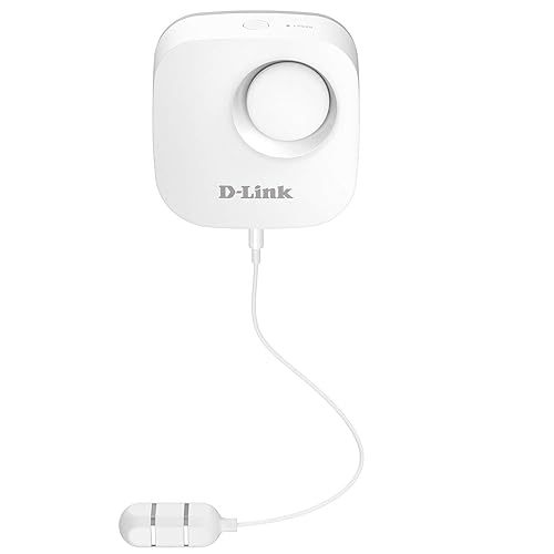 D-Link DCH-S161 WiFi Water Sensor and Alarm, Smart App Alerts, Battery Powered Remote Water Leak Detector, 90dB and LED Signal