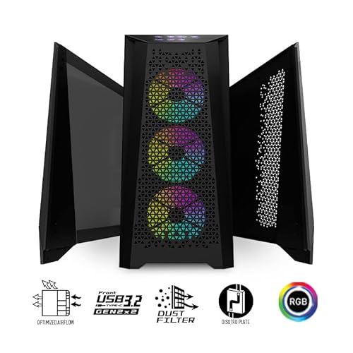 MSI MEG Prospect 700R – 4.3 Touch Panel Display - Tempered Glass Side Panel - Vertical GPU Mount – 4X ARGB 120mm Fan – Liquid Cooling Support up to 360mm Radiator x 1 – Cable Management System