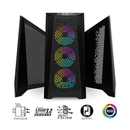 MSI MEG Prospect 700R – 4.3 Touch Panel Display - Tempered Glass Side Panel - Vertical GPU Mount – 4X ARGB 120mm Fan – Liquid Cooling Support up to 360mm Radiator x 1 – Cable Management System