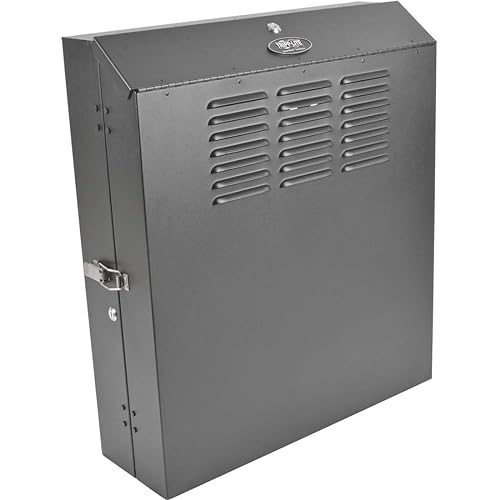 Tripp Lite 4U Vertical Wall Mount Rack Enclosure Cabinet, Low Profile, Switch-Depth, 20 Deep, Black (SRWF4U) 4U Switch Depth