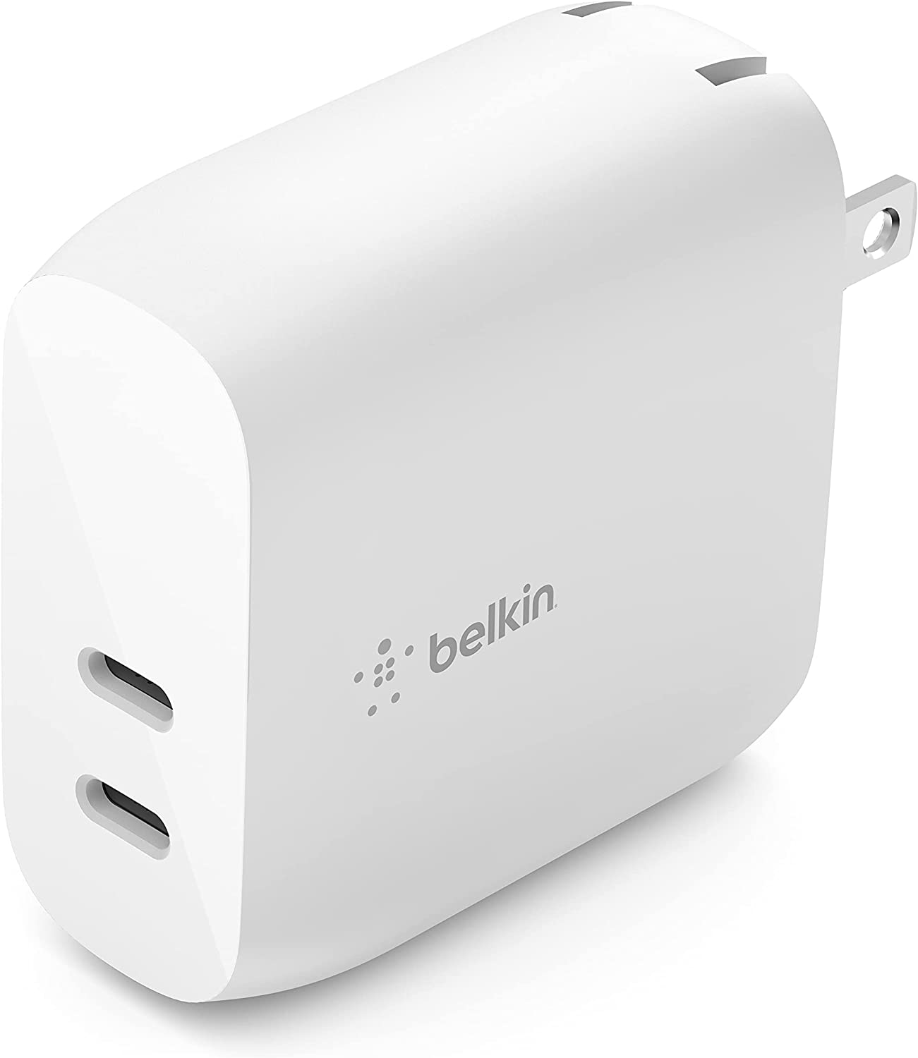 Belkin 40W USB-C PD Wall Charger, Dual USB-C Ports for 20W Per Port Fast Power Delivery Enabled Charging for iPhone 13, 13 Pro, 13 Pro Max, 12, 12 Pro, 12 Pro Max, Mini, iPad Pro, Galaxy, and More
