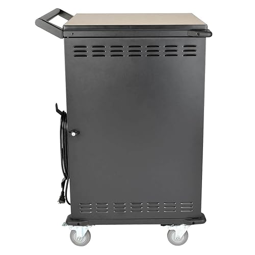 Tripp Lite CSC36AC 36-Port AC Charging Cart Storage Station for Chromebooks, Laptops, Tablets, Black Cart 36 AC Port