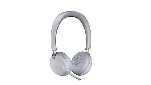 Yealink BH72 Lite Headset - Stereo - Wireless - Bluetooth - 98.4 ft - 20 Hz - 20 kHz - Over-The-Head - Binaural - Ear-Cup - MEMS Technology Microphone - Light Gray