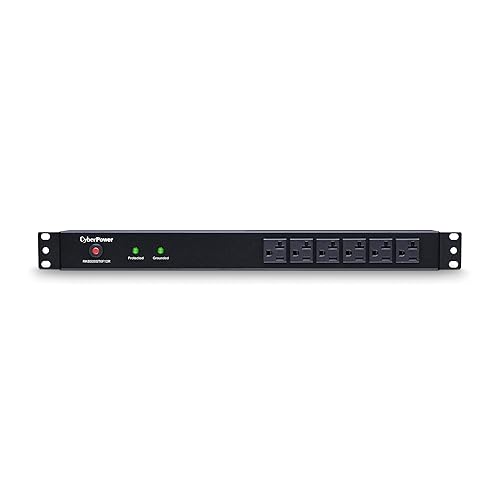 CyberPower RKBS20ST6F12R L5-20P 20A 18-Outlet 1U RM Rackbar Surge Suppressor