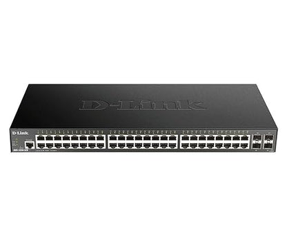 D-Link Ethernet Switch, 52 Port Smart Managed Gigabit Ethernet w/ 4 10G SFP+ Ports Uplink, Business Network 6kV Surge Protection (DGS-1250-52X)