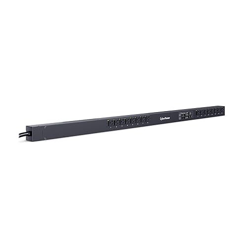 CyberPower PDU41116 Switched PDU, 100-120V, 15A (Derated to 12A), 16 Outlets, 0U Rackmount