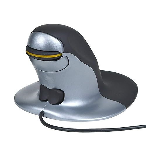 Posturite Wired Penguin Mouse - Medium (9820100), Black ‎9820100