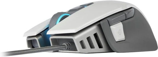 Corsair M65 RGB Elite - FPS Gaming Mouse - 18,000 DPI Optical Sensor - Adjustable DPI Sniper Button - Tunable Weights - White White 18,000 DPI