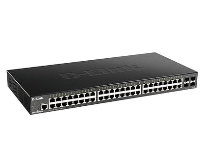 D-Link Ethernet Switch, 52 Port Smart Managed Gigabit Ethernet w/ 4 10G SFP+ Ports Uplink, Business Network 6kV Surge Protection (DGS-1250-52X)