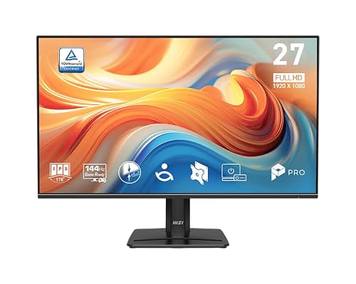 MSI PRO MP271 E14A 27 1920 x 1080 (FHD) 144Hz IPS Monitor Tilt Adjustable HDR Ready with Speaker