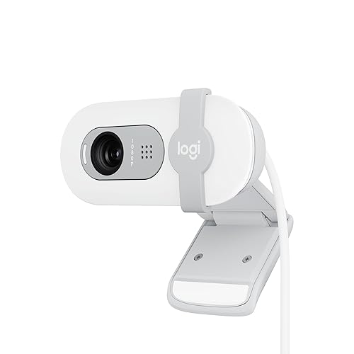 Logitech Brio 100 Full HD 1080p Webcam for Meetings and Streaming, Auto-Light Balance, Built-in Mic, Privacy Shutter, USB-A, for Microsoft Teams, Google Meet, Zoom and More - Off White 1080p Off-white