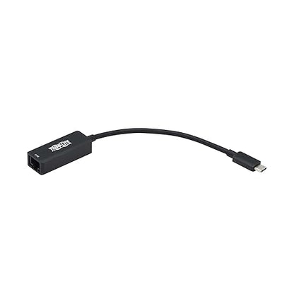 Tripp Lite USB- C Ethernet Network Adapter, USB Type C to RJ45 Gigabit Ethernet Converter, Thunderbolt 3 Compatible, USB 3.1 Gen 1, 2.5 Gbps Ethernet, M/F, Black (U436-06N-2P5-B)