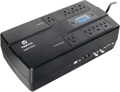 Vertiv Liebert PST5 660VA 400W UPS with Battery Backup &amp; Surge Protection, Eight outlets and a Three-Year, Full Unit Warranty (PST5-660MT120) 660VA UPS