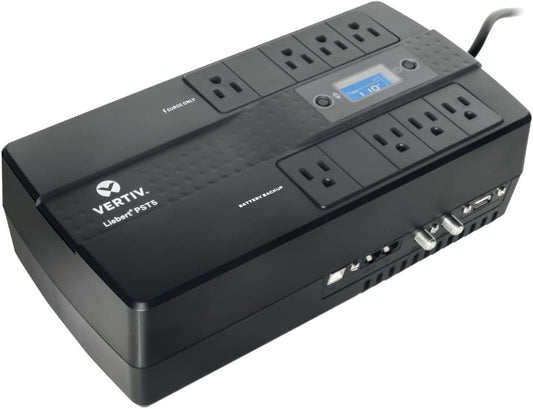 Vertiv Liebert PST5 660VA 400W UPS with Battery Backup &amp; Surge Protection, Eight outlets and a Three-Year, Full Unit Warranty (PST5-660MT120) 660VA UPS