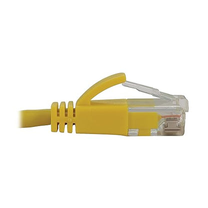 Tripp Lite Cat6a 10G Ethernet Cable, Snagless Molded Slim UTP Network Patch Cable (RJ45 M/M), Yellow, 1 Foot / 0.3 Meters, Manufacturer's Warranty (N261-S01-YW)