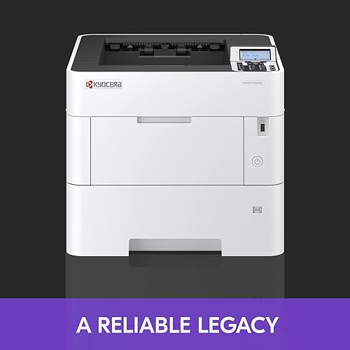Kyocera ECOSYS PA5500x Monochrome Laser Printer, 57 ppm, 600 x 600 dpi and Up to Fine 1200 dpi, 600 Sheet Tray, 100 Sheet MPT, Duplex, 5 Line LCD w/Hard Key Panel, Gigabit Ethernet, USB, 512 MB