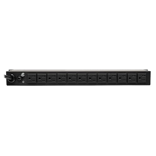 TRIPP LITE Metered PDU, 15A, Isobar Surge Suppression, 3840J, 14 Outlets, 120V, 5-15P, 15 ft. Cord, 1U Rack-Mount Power Metered + ISOBAR