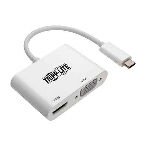 Tripp Lite U444-06N-HV4K USB C to HDMI/VGA Multiport Adapter Converter 4K, USB 3.1 Gen 1 USB Type C, USB-C, USB Type-C