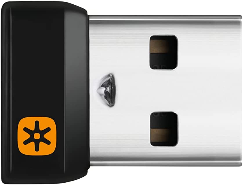 Logitech USB Unifying Receiver, 2.4 GHz Wireless Technology, USB Plug Compatible with all Logitech Unifying Devices like Wireless Mouse and Keyboard, PC / Mac / Laptop - Black