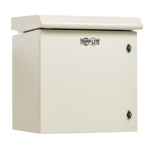 Tripp Lite 12U Locking Industrial Wallmount NEMA 3R Protection Server Rack Enclosure, 23 inches Deep, Heavy Duty Metal Construction, Built-in Internal Fans, Gray, 5-Year Warranty (SRN3RG12U)