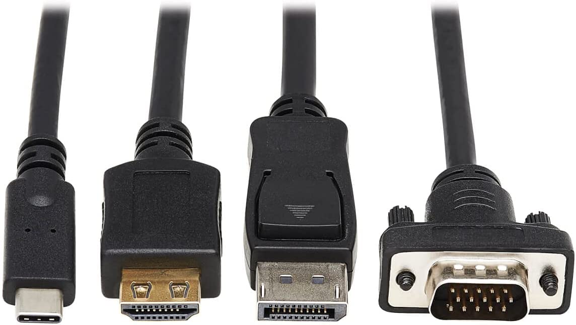 Tripp Lite Presentation Adapter 4-Port 4K60Hz HDMI DP USB C &amp; VGA to HDMI (B321-4X1-HDVC)