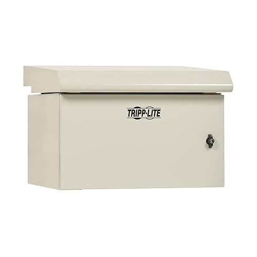 Tripp Lite 6U Locking Industrial Wallmount NEMA 3R Protection Server Rack Enclosure, 20.5 inches Deep, Heavy Duty Metal Construction, Built-in Internal Fans, Gray, 5-Year Warranty (SRN3RG6UDP) Gray 6U 20.5 Depth