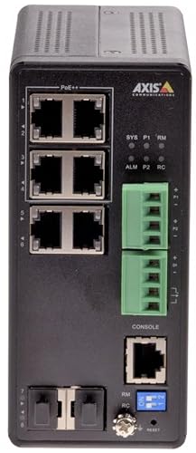 AXIS T8504-R Industrial PoE Switch - 2 x 10/100/1000Base-T, 2 x SFP Input Port(s) - 4 x 10/100/1000Base-T Output Port(s) - 240 W - Black