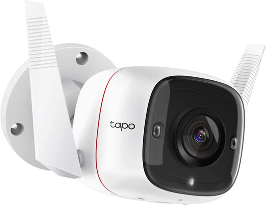 TP-Link Tapo 2K HD Security Camera Outdoor Wired, IP66 Weatherproof, Motion/Person Detection, Works with Alexa &amp; Google Home, Built-in Siren w/ Night Vision, Cloud/SD Card Storage, 2-Way Audio(C310)
