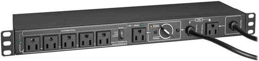 Tripp Lite PDU Hot Swap with Manual Bypass 15A 6 5-15R 2 5-15P Inputs 1URM (PDUB151U)