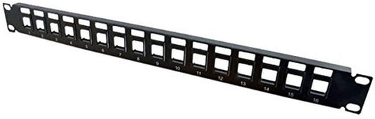 C2g/ cables to go C2G 16-Port Patch Panel - Blank 1U Keystone Panel for Ethernet Cables - Works with Almost Any Snap-in Jack Including Cat6-03858, Black