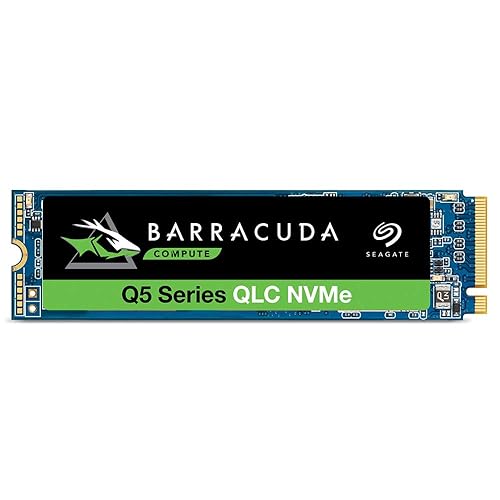 Seagate BarraCuda Q5 1TB Internal SSD - M.2 NVMe PCIe Gen3 ×4, 3D QLC for Desktop or Laptop, 1-year Rescue Services (ZP1000CV3A001) 1TB M.2 SSD