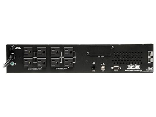 Tripp Lite SM1500RMXL2UTAA 1500VA 1350W UPS Line Interactive LCD Battery Back Up Rackmount 2U AVR, 120V, Black