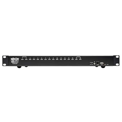 Tripp Lite KVM Switch, 16 Port HDMI USB with Audio and USB Sharing KVM Switch, 1U Rack Mount (B024-HU16)
