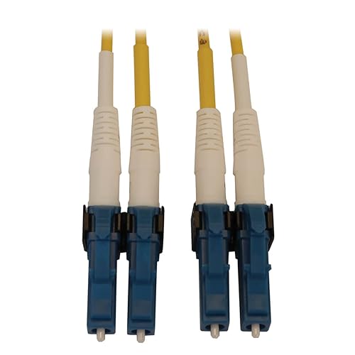 Tripp Lite Switchable Fiber Patch Cable, Single Mode Duplex, LC to LC, 9/125 OS2, 400 GbE, Yellow, LSZH Jacket, 5 Meters / 16.4 Feet, Lifetime Limited Manufacturer's Warranty (N370X-05M) 16.4 ft / 5M