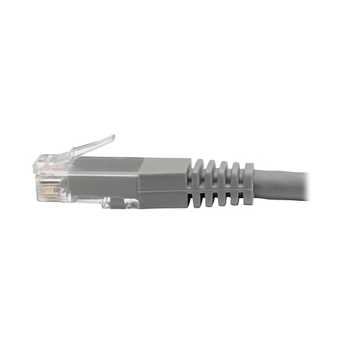 Tripp Lite N200-010-GY Cat6 Cat5e Gigabit Molded Patch Cable RJ45 M/M 550MHz Gray 10' 10' 10 ft. Gray